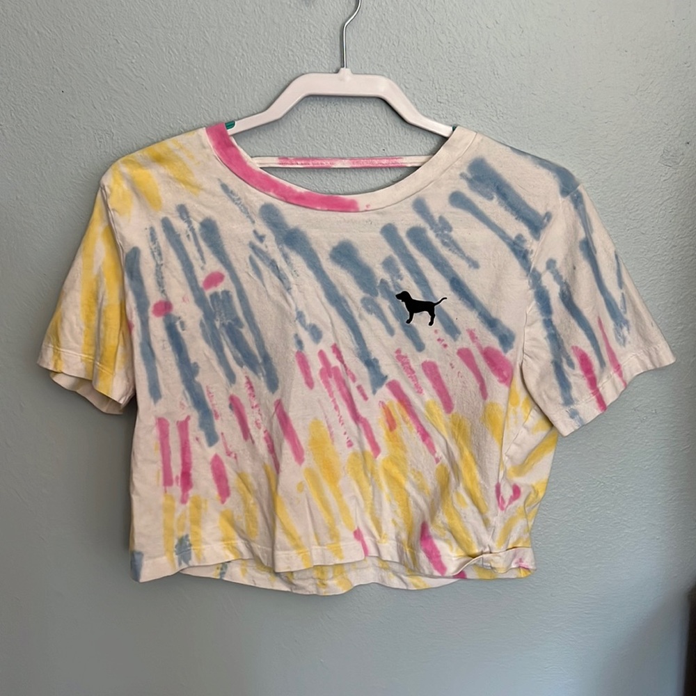PINK VS short sleeve crop top